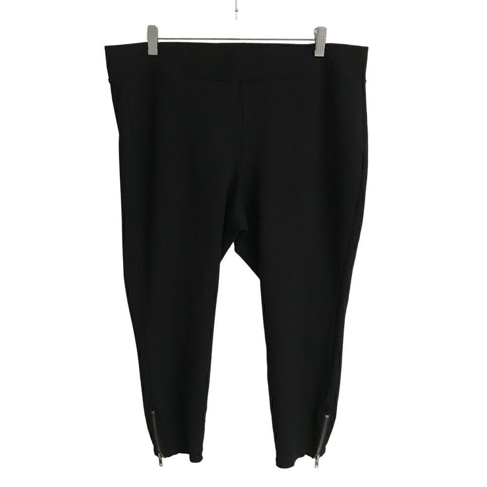 Torrid black cropped pull on zip ankle pants 2X‎